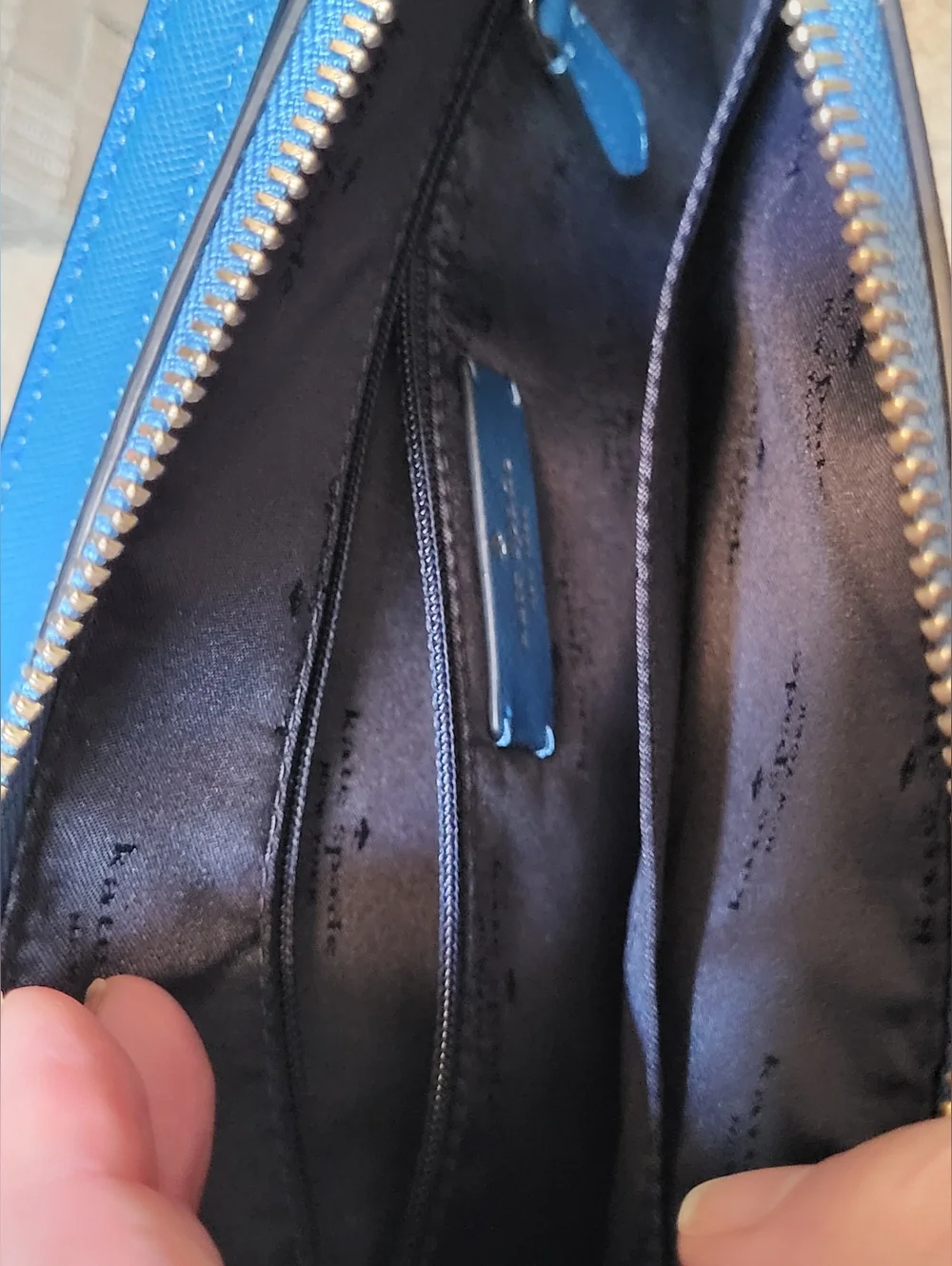 NWT Kate Spade Sadie North South Saffiano Leather Crossbody Bag In Sapphire Ice